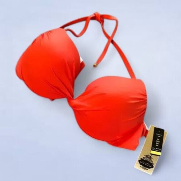 A. Ché Orange Bikini Top‎ - Size 32DD - Picture 1 of 5